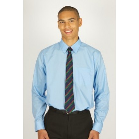 Blue Long Sleeve Easycare Shirt 2pk  (13"-14")
